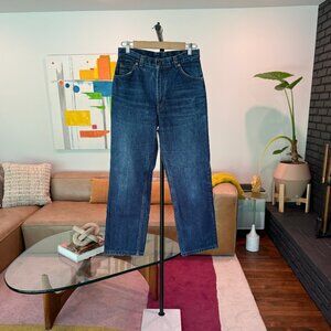 Vintage Levi's 26068 White Tab Dark Wash Denim High Waist Straight Leg Jeans 28